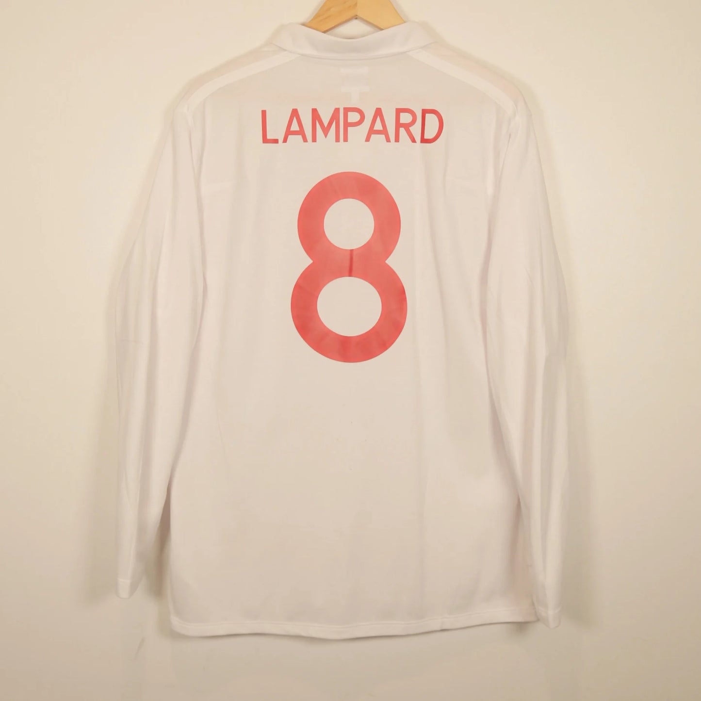 England 2010 Home - Frank Lampard - Long Sleeve - Size M - Authentic Umbro