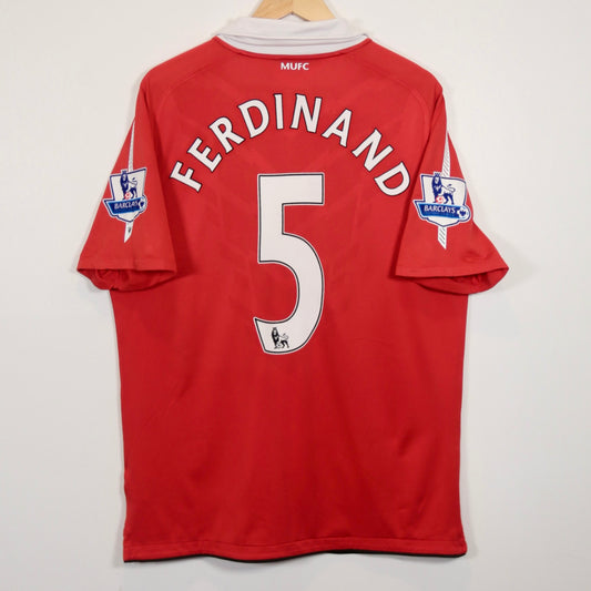 Manchester United 10/11 Home - Rio Ferdinand - Size L - Authentic Nike