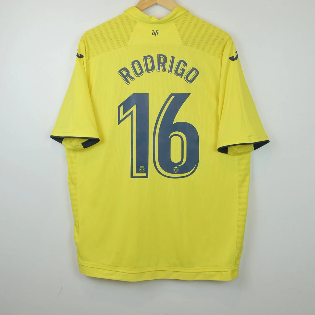 Villarreal 17/18 Home - Rodri - Size XL - Authentic Joma