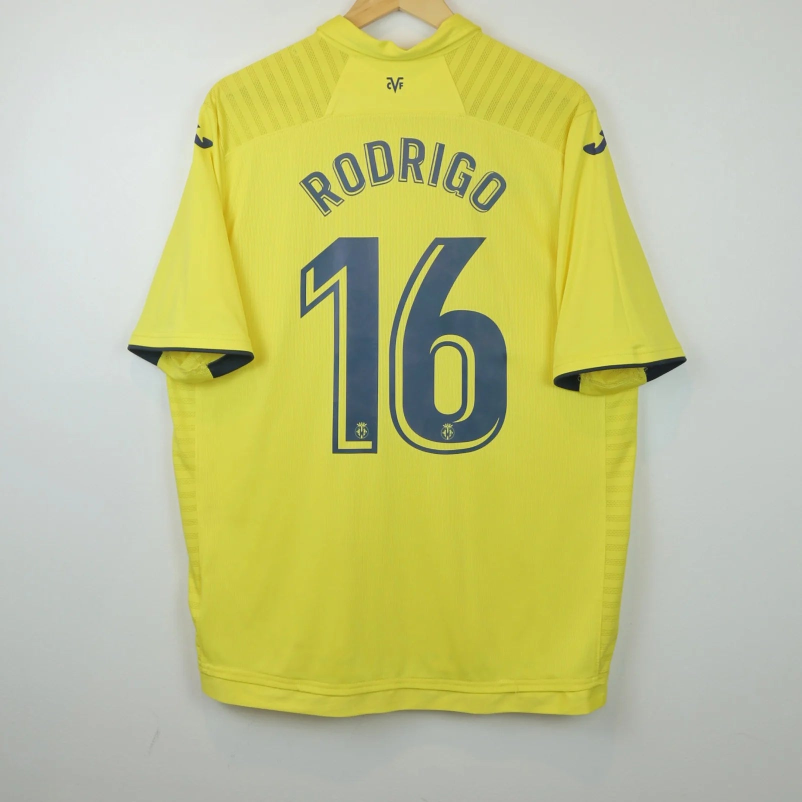 Villarreal 17/18 Home - Rodri - Size XL - Authentic Joma