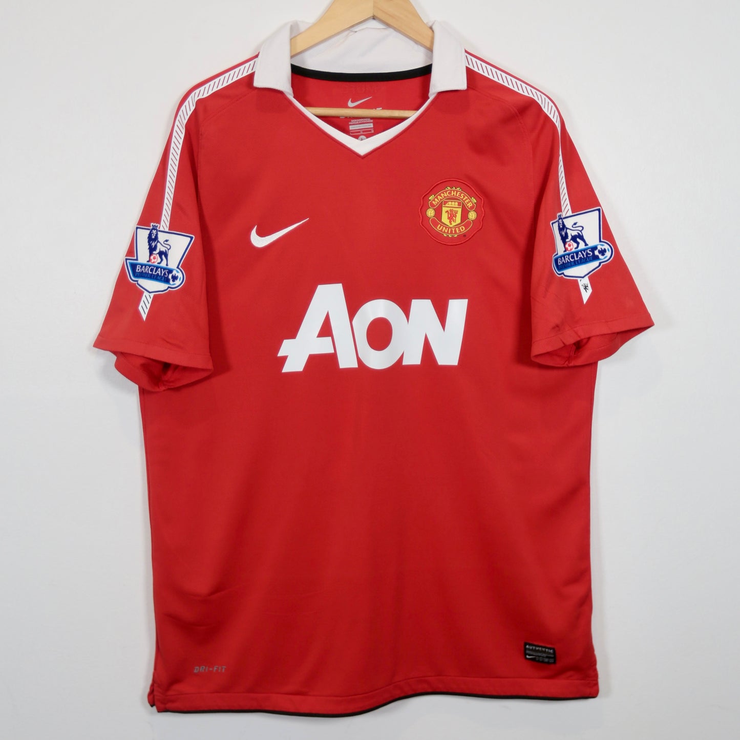 Manchester United 10/11 Home - Rio Ferdinand - Size L - Authentic Nike
