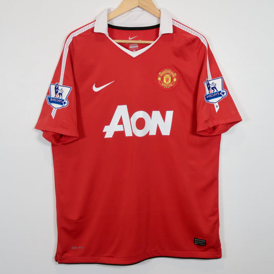 Manchester United 10/11 Home - Rio Ferdinand - Size L - Authentic Nike