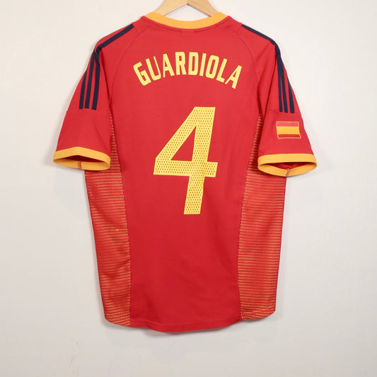 Spain 2002 Home - Pep Guardiola - Size S - Original Adidas