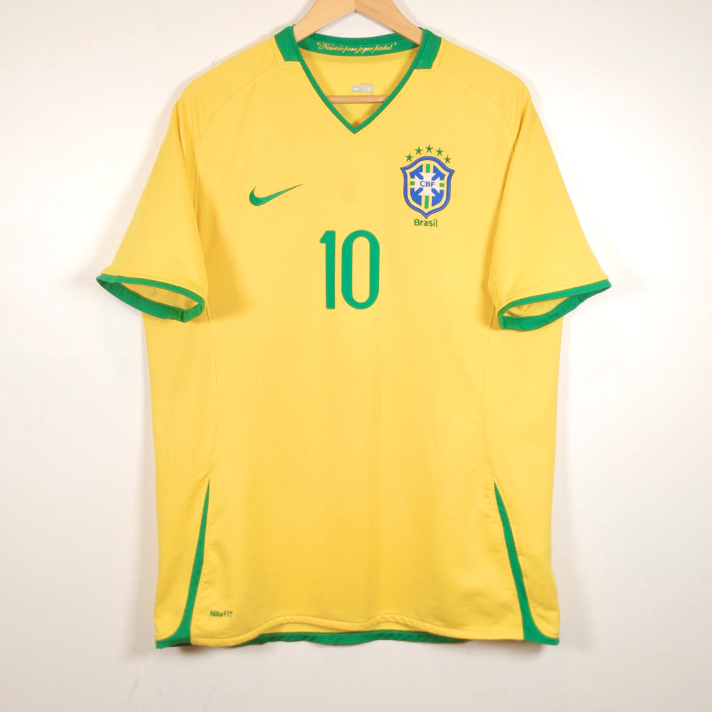 Brazil 2008 Home - Ronaldinho - Size L