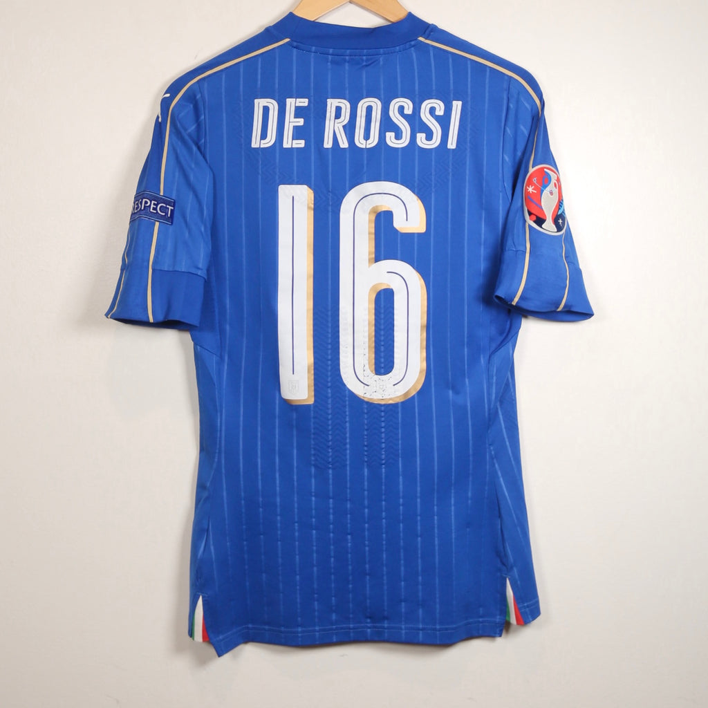 Italy 2016 Home - Player Version - De Rossi - Size M (Fits like S)