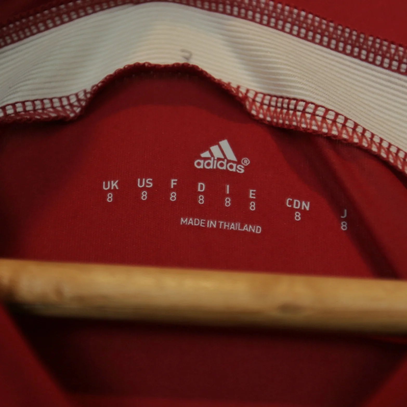 Denmark 2014 Home - Player Version - Size 8 (Fits like M) - Authentic Adidas
