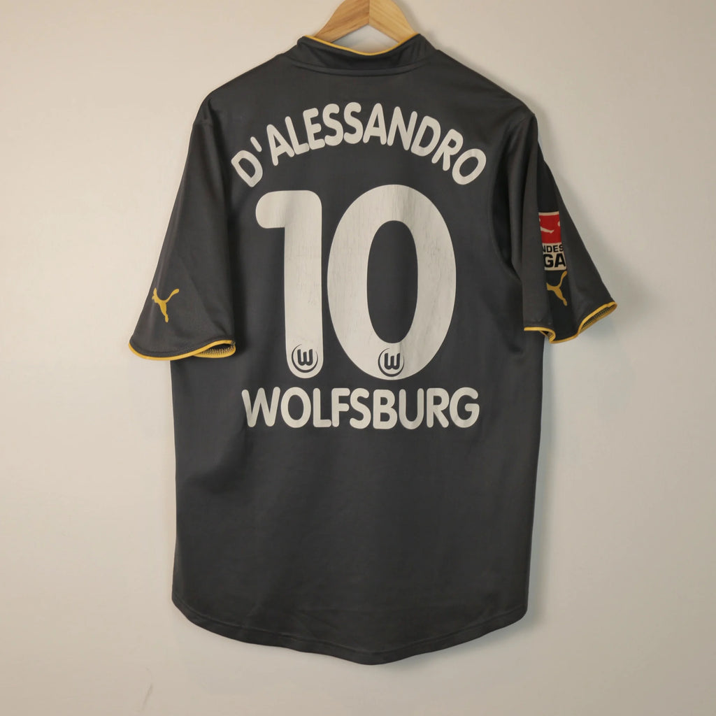 Wolfsburg 03/04 Away - Andrés D'alessandro - Size L - Authentic Puma