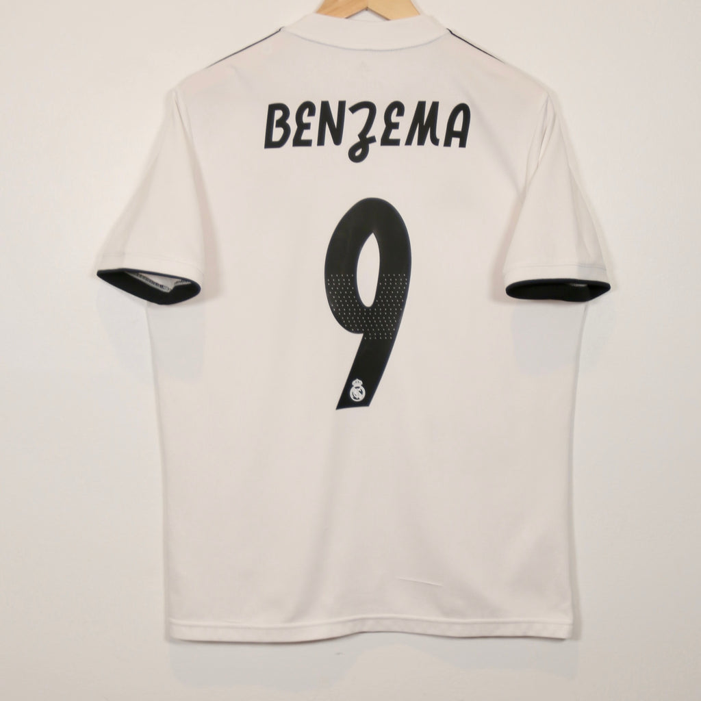Real Madrid 18/19 Home - Karim Benzema - Size M - Authentic Adidas