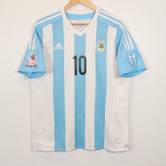Argentina 2015 Home - Lionel Messi - Size L - Authentic Adidas