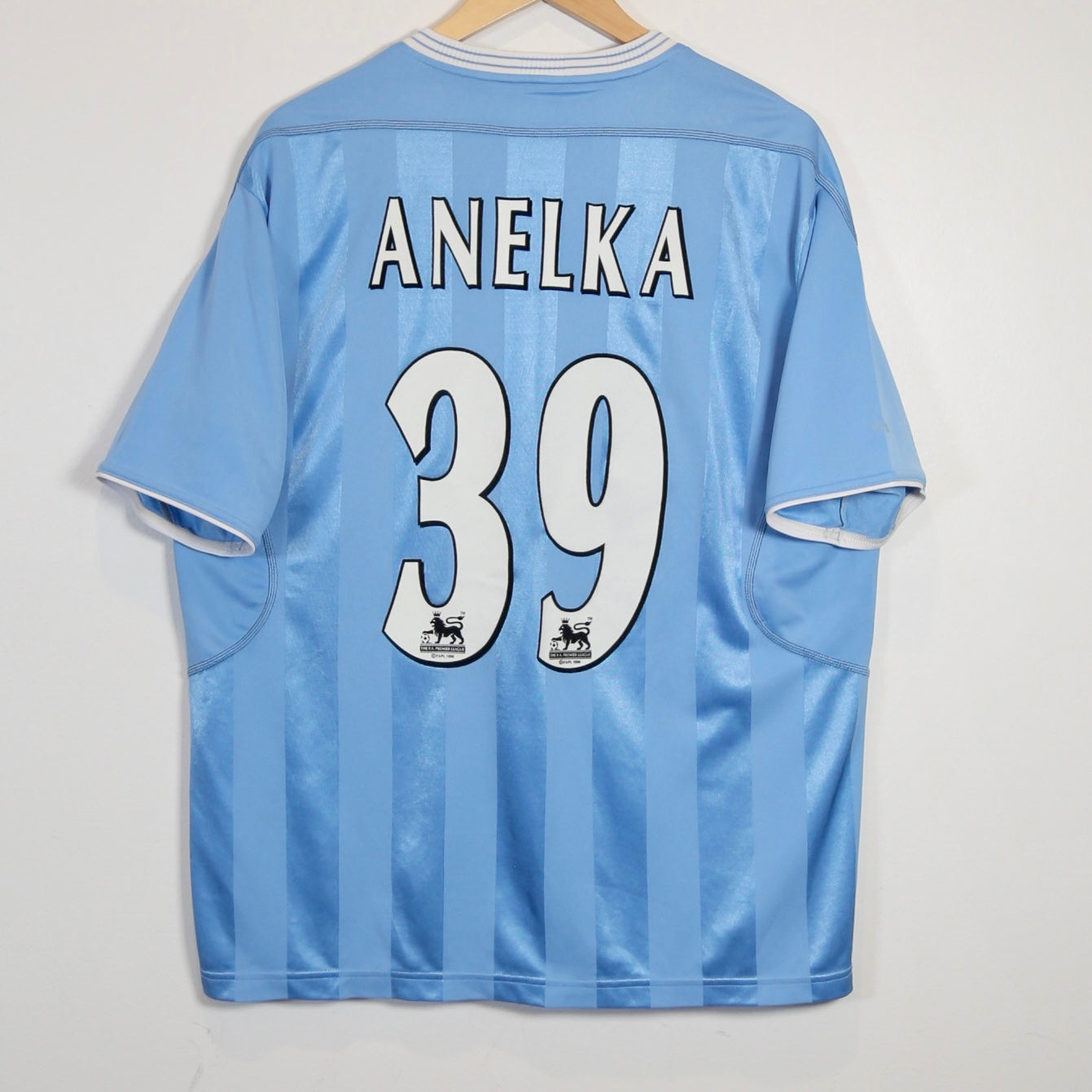 Manchester City 03/04 Home - Nicolas Anelka - Size L - Original Reebok
