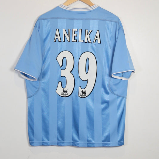 Manchester City 03/04 Home - Nicolas Anelka - Size L - Original Reebok