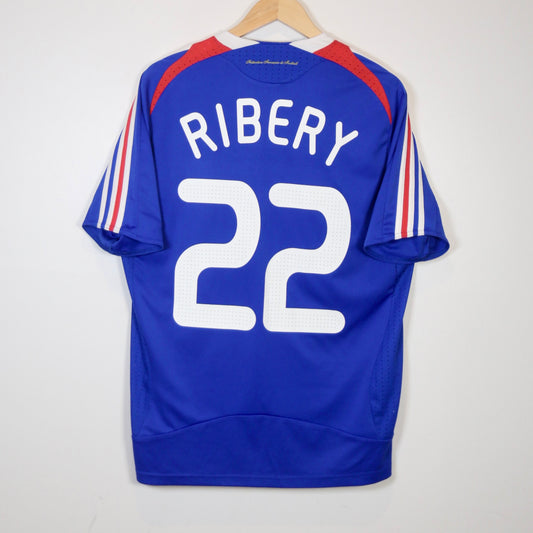 France 2008 Home - Franck Ribery - Size M  - Authentic Adidas