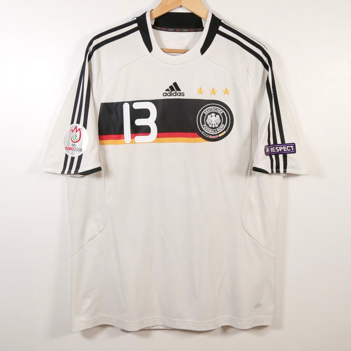 Germany 2008 Home - Adidas - Michael Ballack - Size L