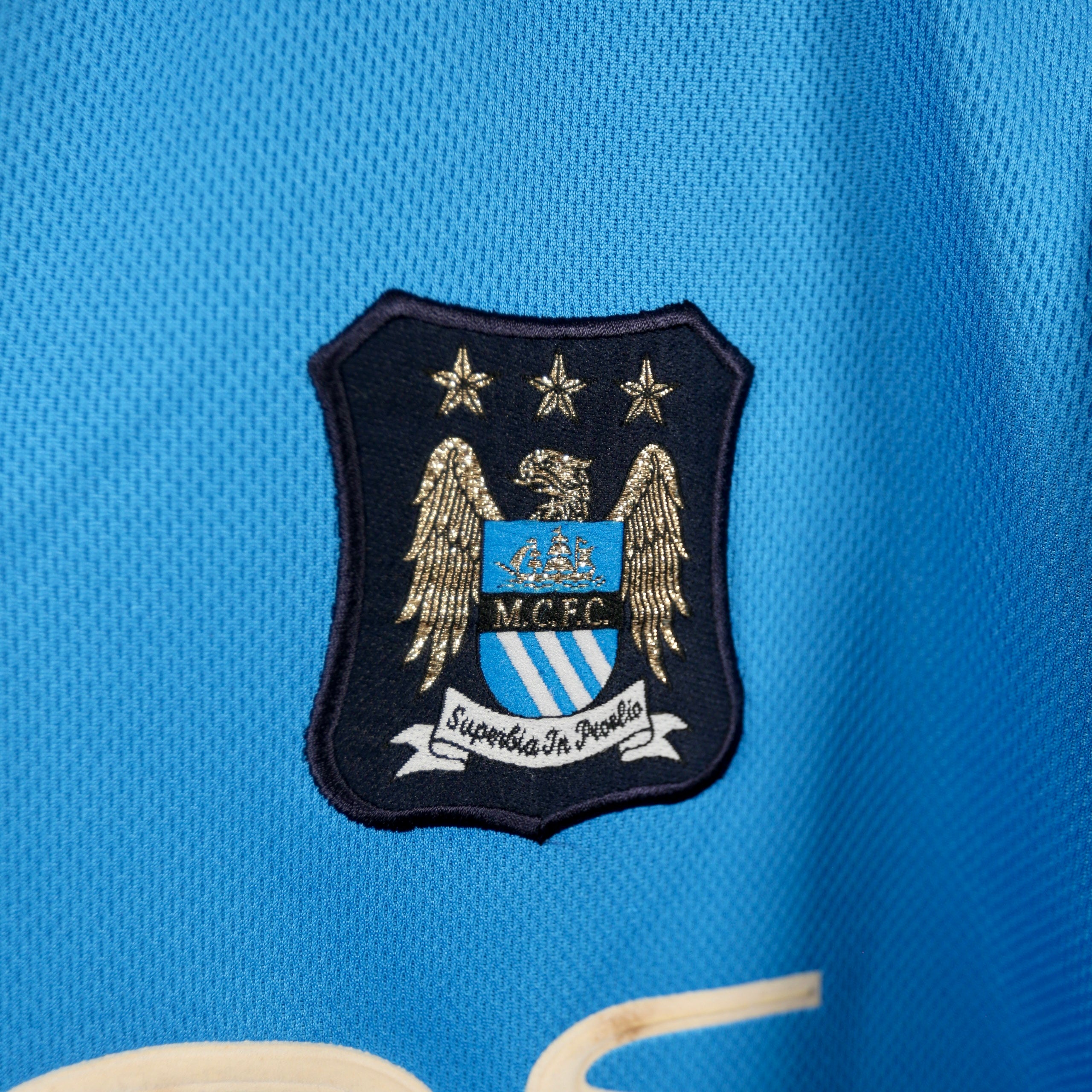 Manchester City 01/02 Home – Le Coq Sportif - Shaun Goater | Size L