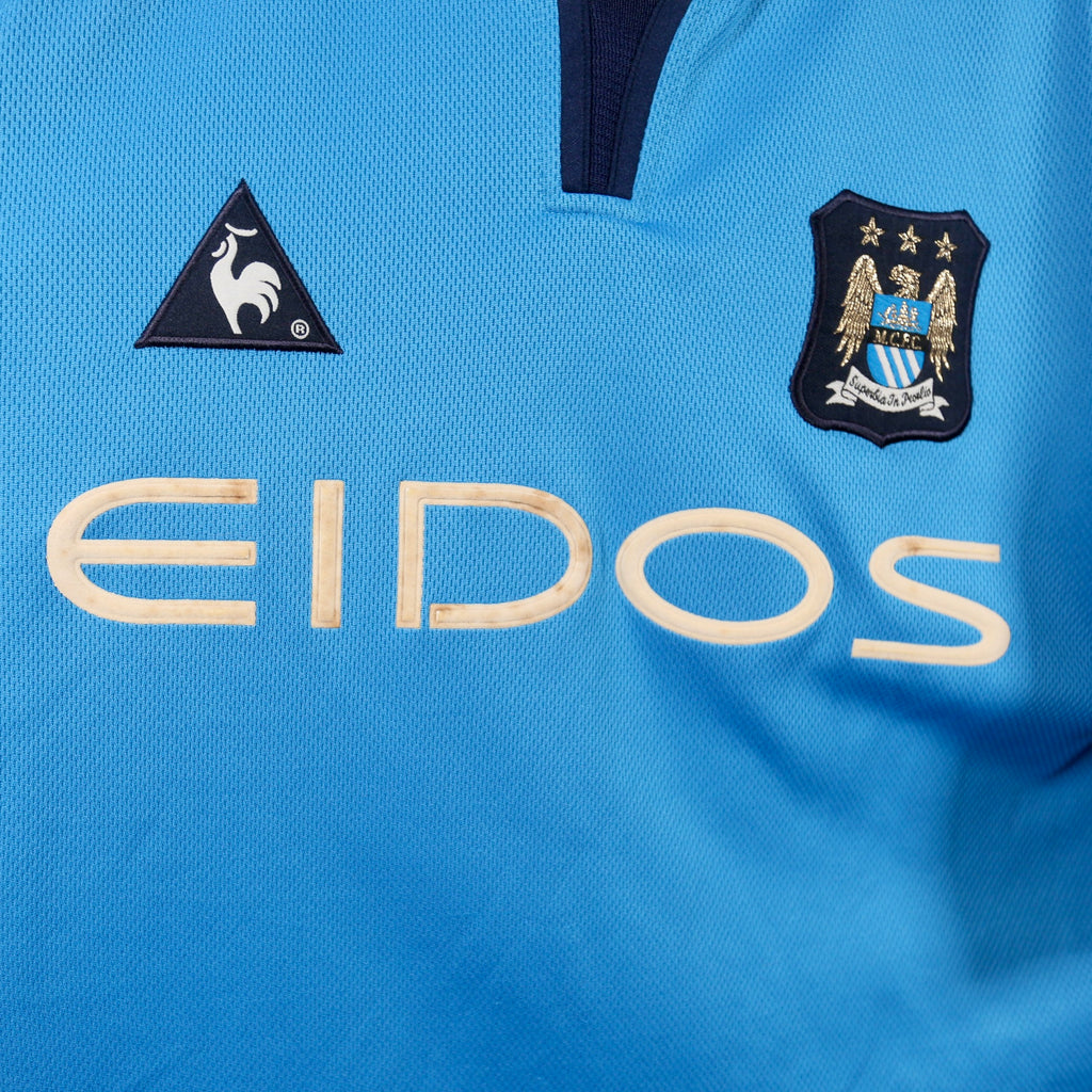 Manchester City 01/02 Home – Le Coq Sportif - Shaun Goater | Size L