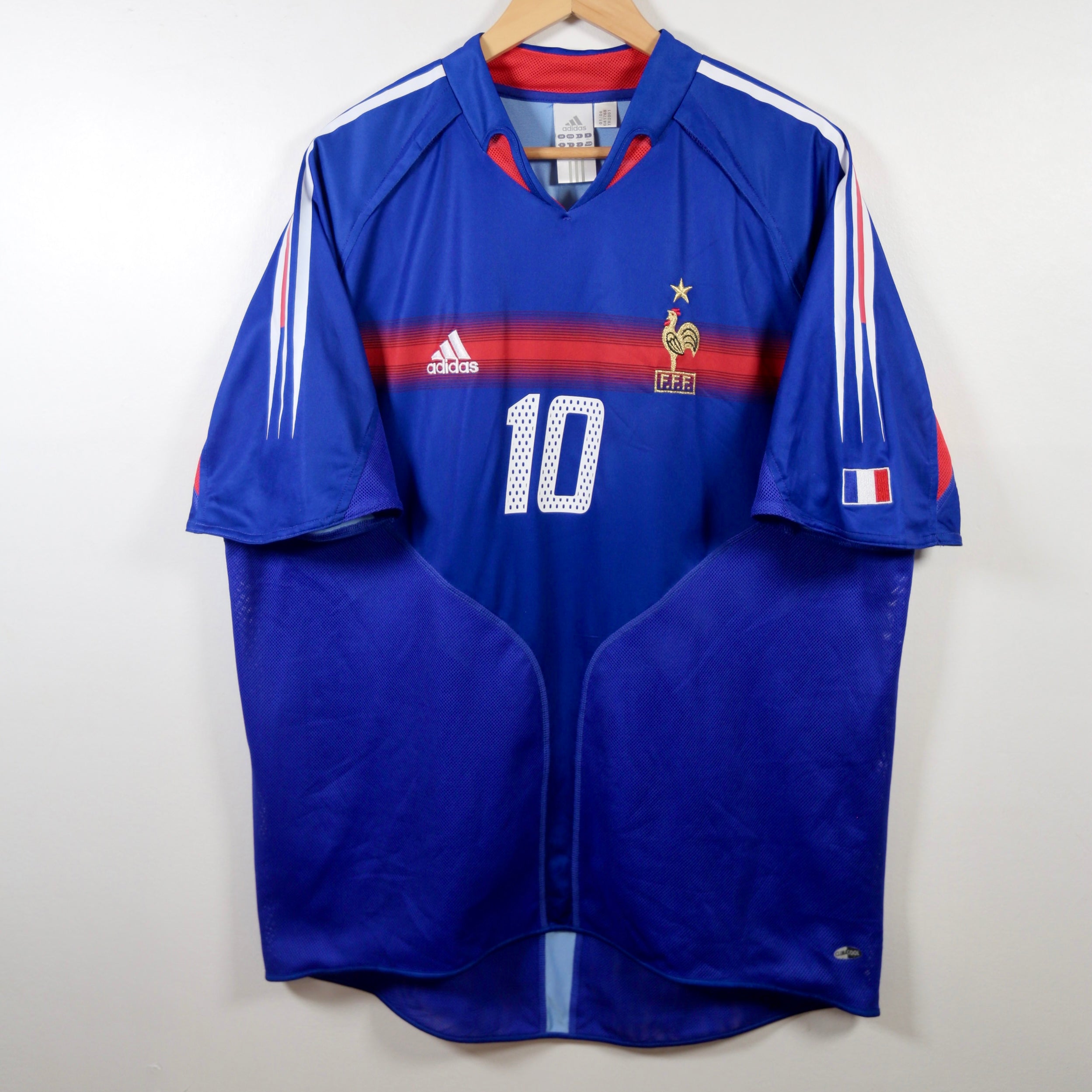 France 2004 Home – Adidas - Zinedine Zidane | Size XL
