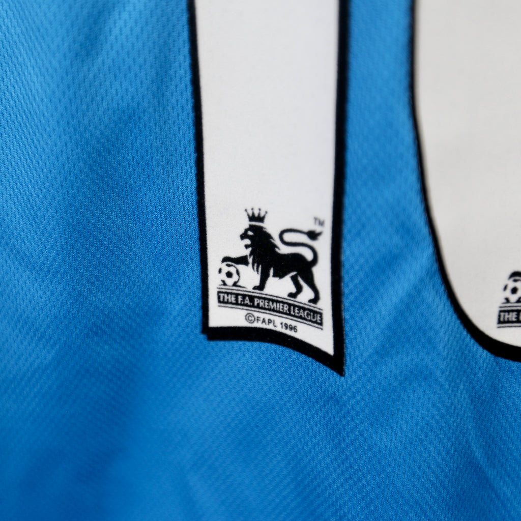 Manchester City 01/02 Home – Le Coq Sportif - Shaun Goater | Size L