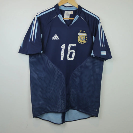 Argentina 2004 Away - Aimar - Size M - Authentic Adidas