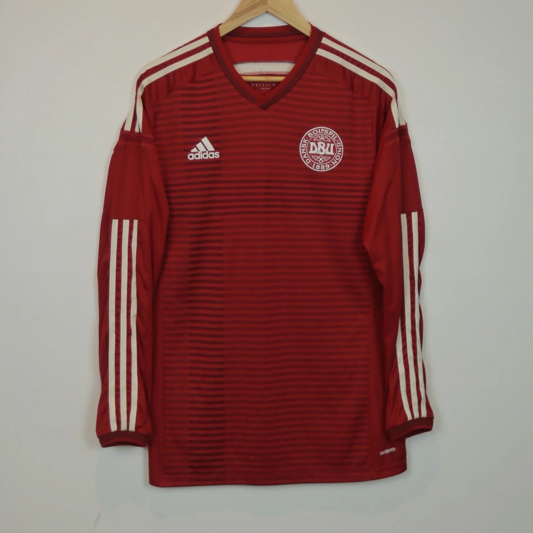 Denmark 2014 Home - Player Version - Size 8 (Fits like M) - Authentic Adidas