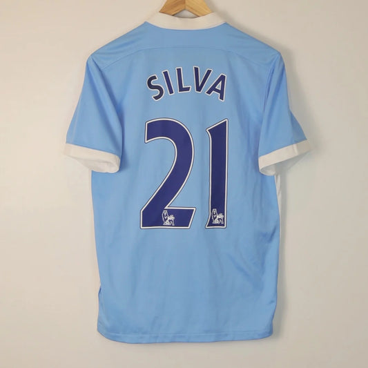 Manchester City 15/16 Home - David Silva - Size S - Authentic Nike