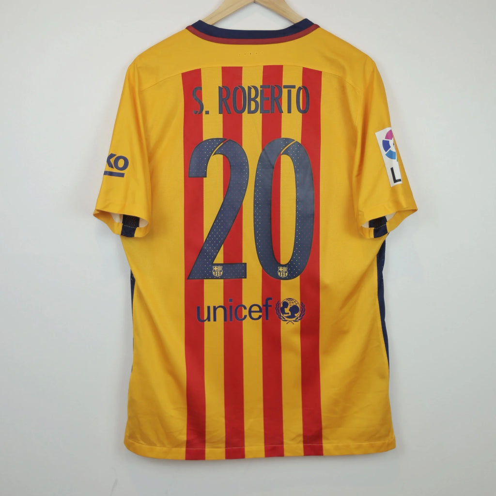 Barcelona 15/16 Away - S. Roberto - PI - Size L - Authentic Nike
